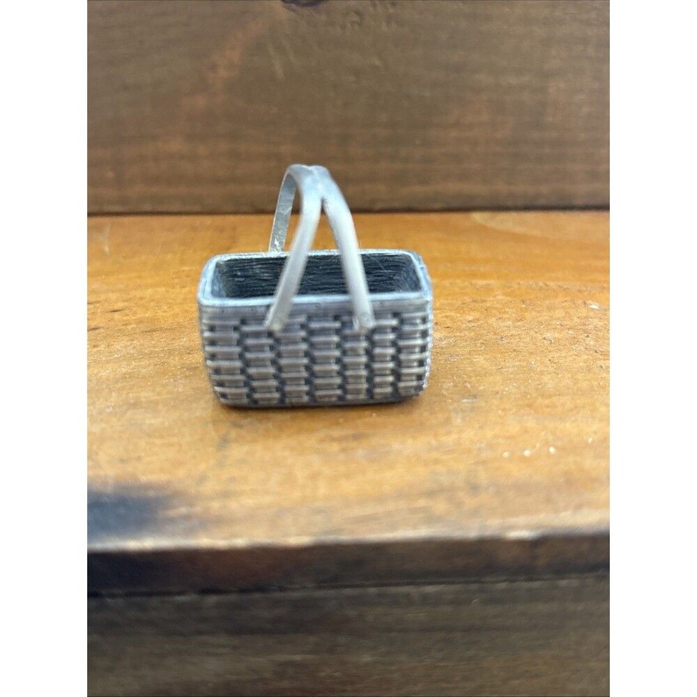 Longaberger Pewter Miniature Market Basket